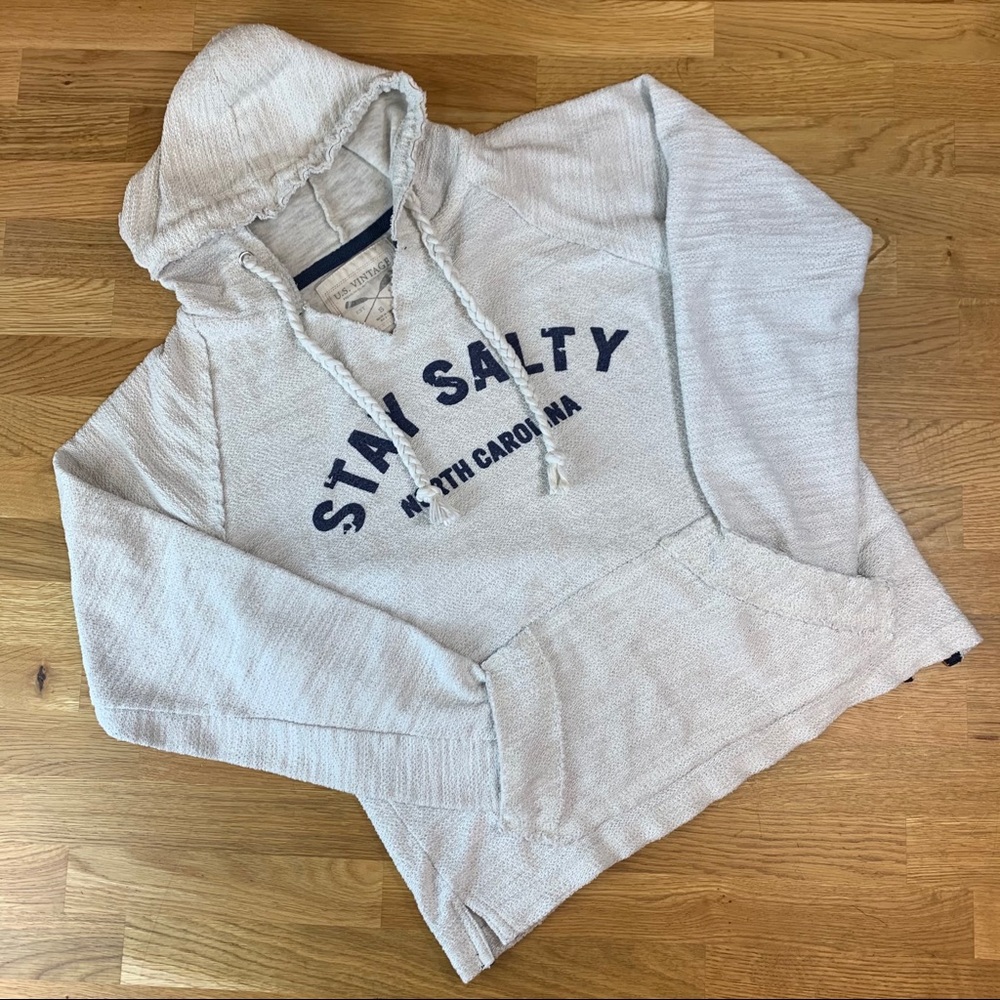 Small US Vintage Stay Salty Hoodie